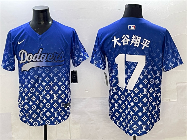 Men's Los Angeles Dodgers #17 大谷翔平 Blue Limited Stitched Baseball Jersey Men's Los Angeles Dodgers #17 大谷翔平 Blue Limited Stitched Baseball Jersey